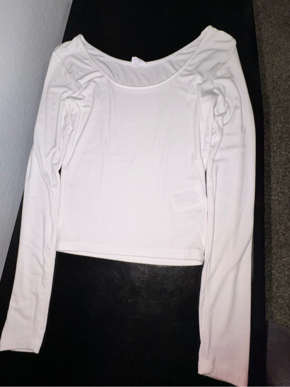 Cotton On White Long Sleeve Scoop Neck Top